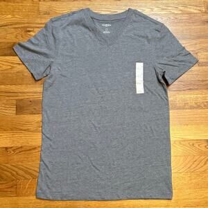 Goodfellow & Co Men’s Small Gray Short Sleeve V-neck Standard Fit T-shirt Basic